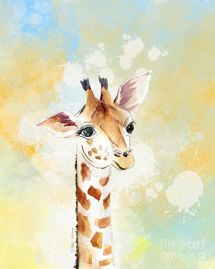 Little Giraffe  Painting by Melly Terpening