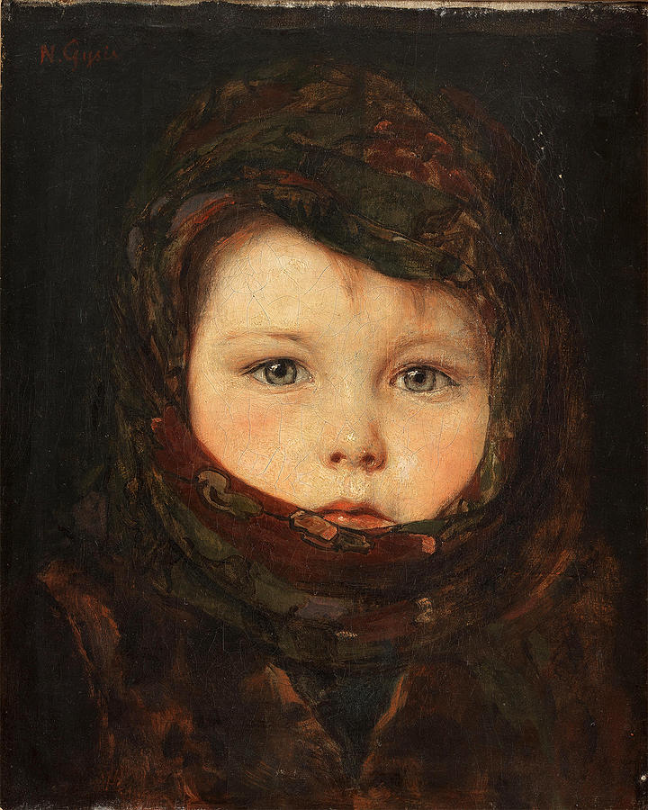 Little girl  Painting by Nikolaos Gyzis
