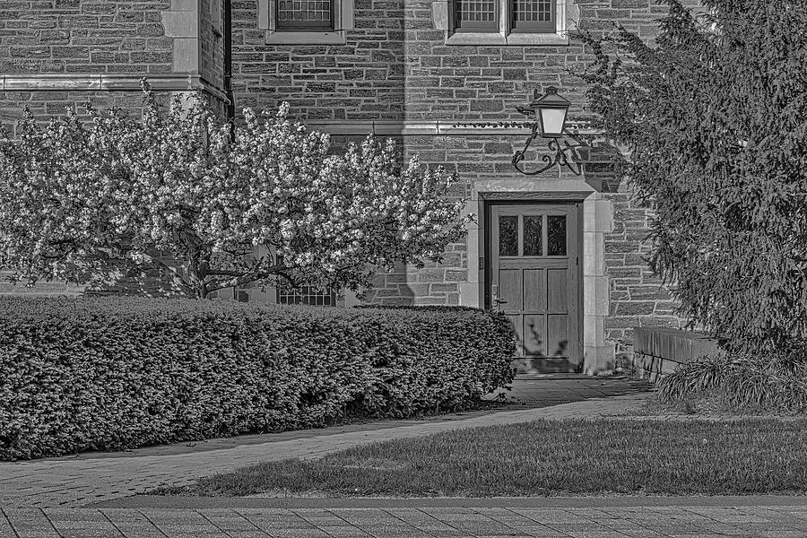 Little Hall Princeton Entry BW Photograph by Susan Candelario