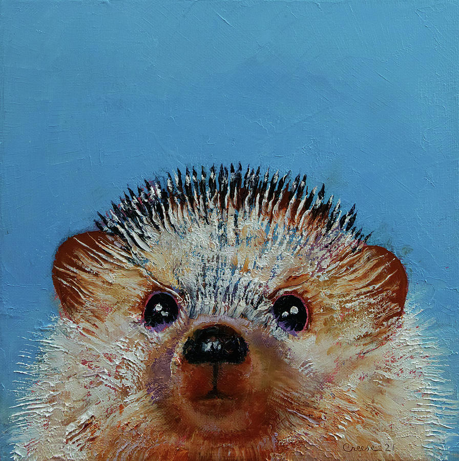 Little Hedgehog Painting by Michael Creese