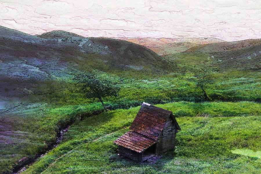 Little Hill House Digital Art by Sigrid Gombert | Fine Art America