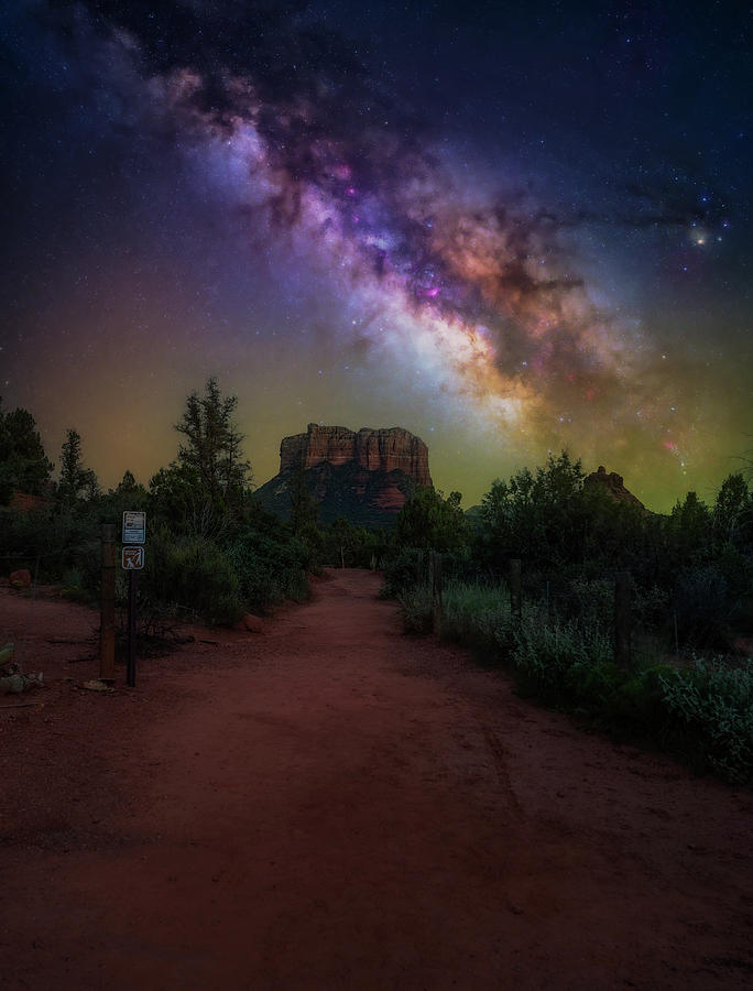 Little Horse Trail  Under the Milky Way Photograph by Heber Lopez