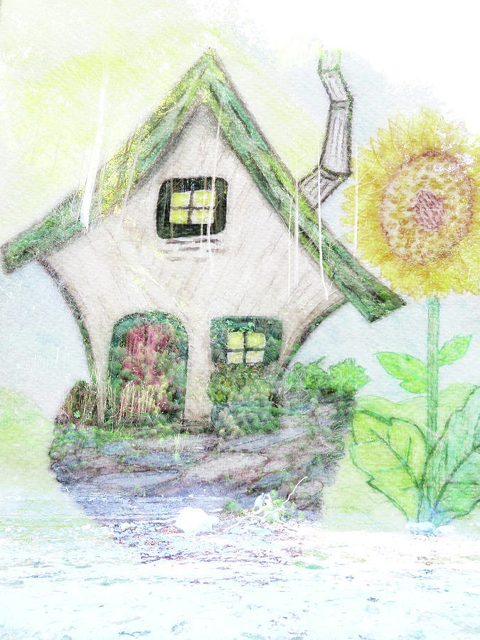 Little House In the Meadow - Home Painting by Marie Jamieson