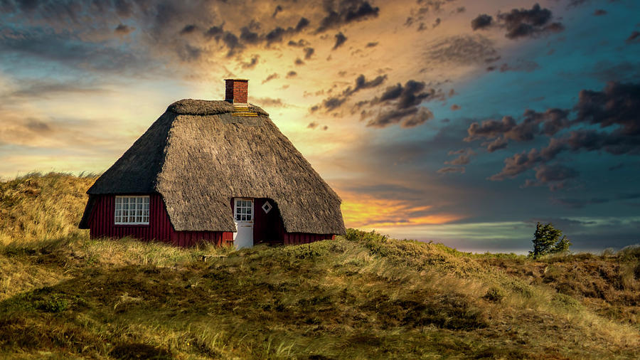Little House with Nice Sunset Photograph by Karlaage Isaksen
