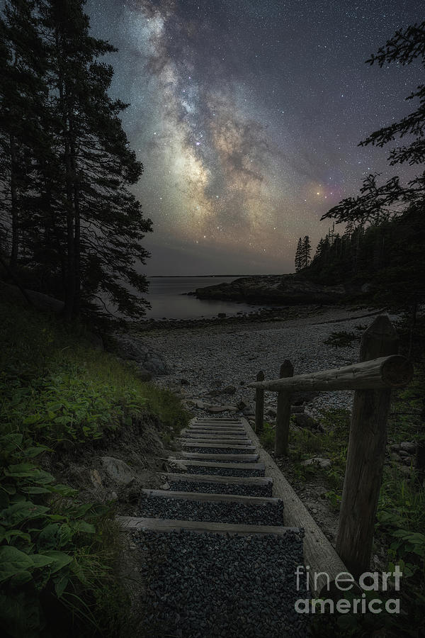 Little Hunters Beach Stairs To The Stars Photograph by Michael Ver Sprill