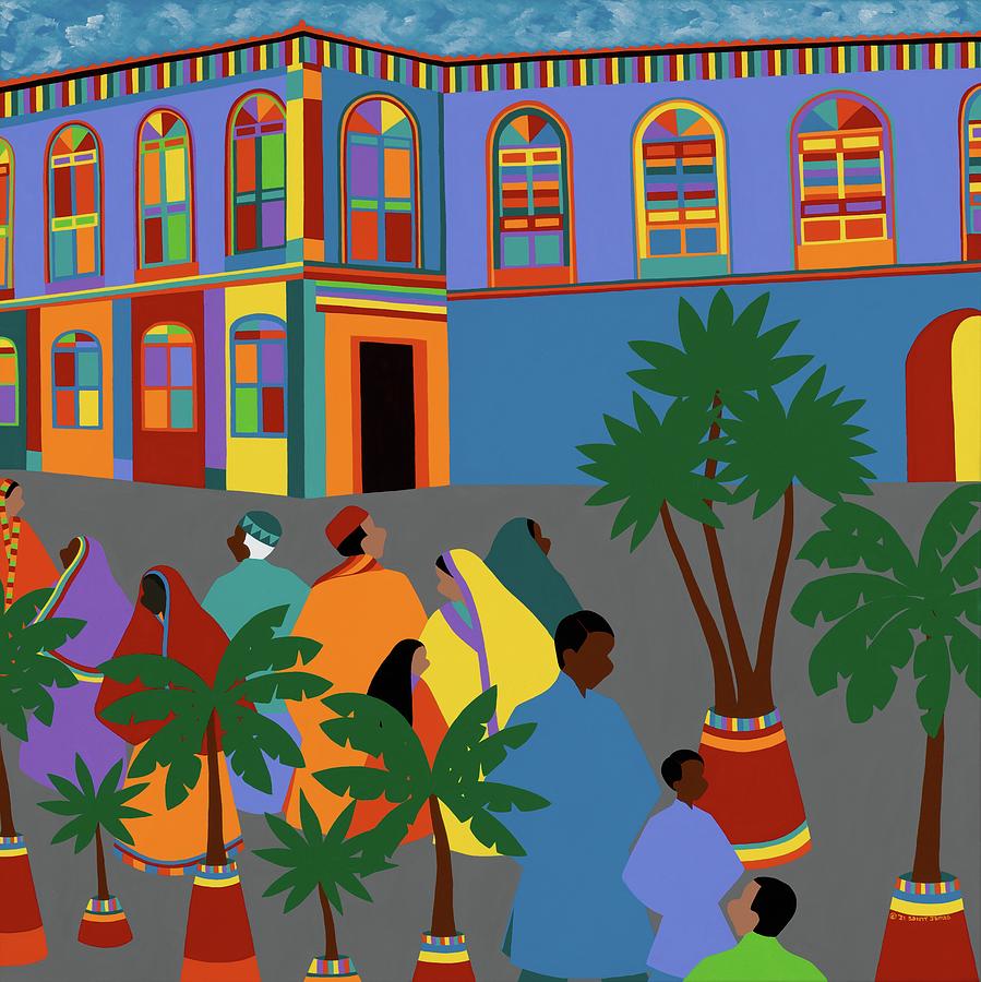 Little India Singapore Painting by Synthia SAINT JAMES