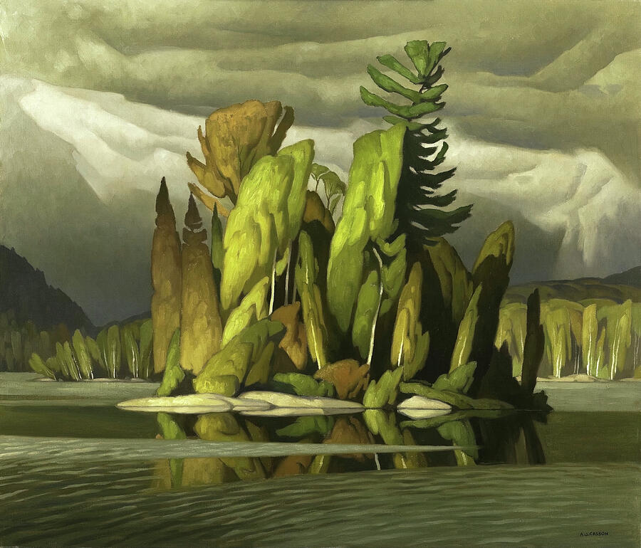 Little Island by A. J. Casson Painting by Alfred Joseph A J Casson Little Island by A. J. Casson Painting by Alfred Joseph A J Casson