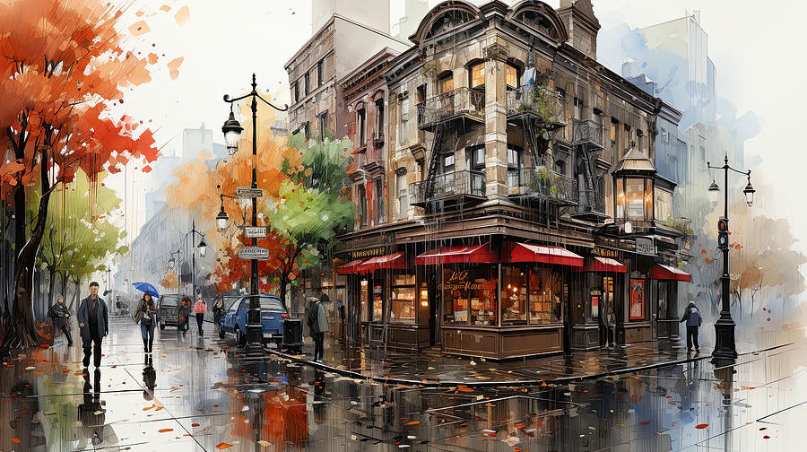 Little Italy NYC Digital Art by Evie Carrier
