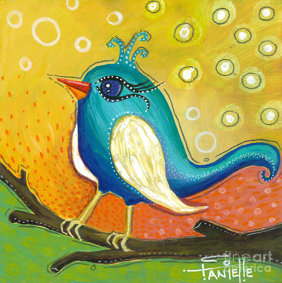 Little Jay Bird Painting by Tanielle Childers