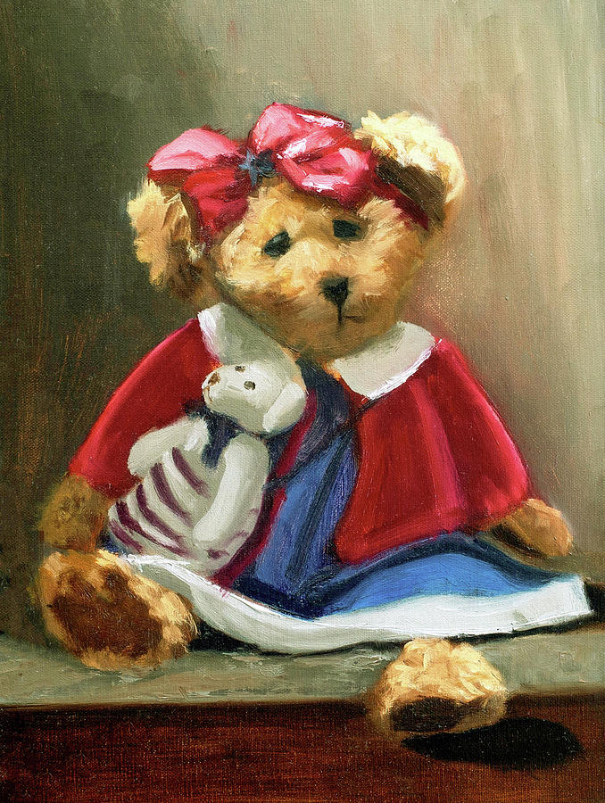 Little Lady LiberTeddy Painting by Melody Ray Brown