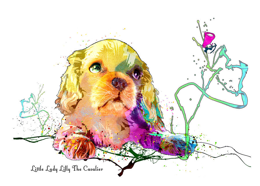 Little Lady Lilly The Cavalier Mixed Media by Miki De Goodaboom