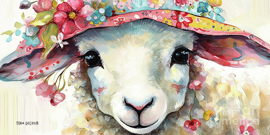 Little Lamb Painting by Tina LeCour