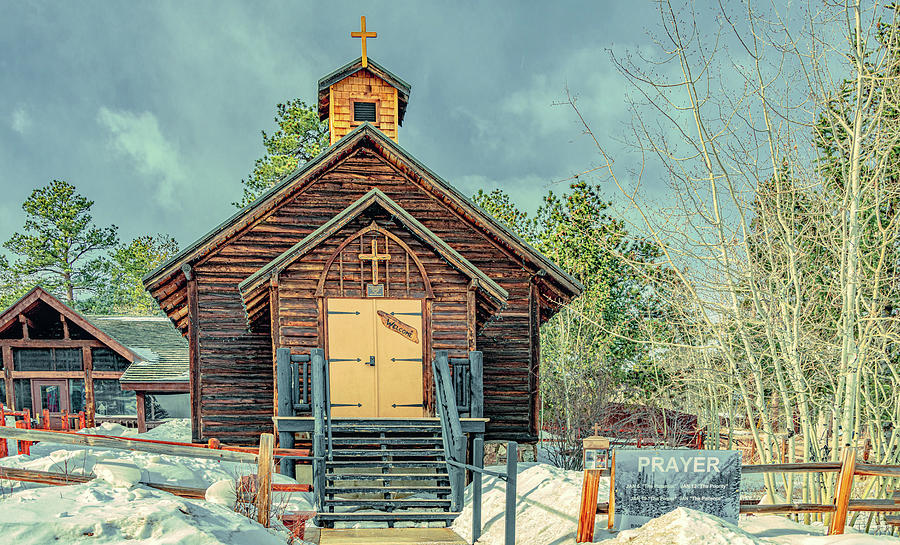 Little Log Church, Allenspark, Colorado Photograph by Marcy Wielfaert