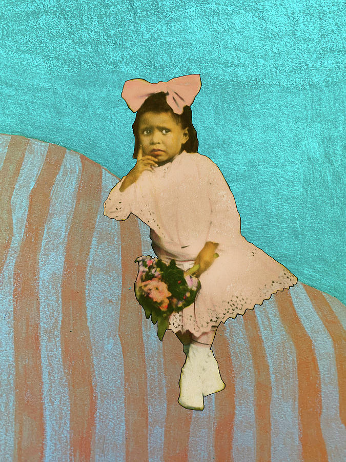Little Mae Reeves on her photograph day Digital Art by Lorena Cassady