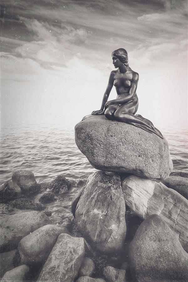 Little Mermaid Copenhagen Denmark Vintage Photograph by Carol Japp