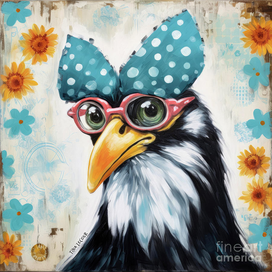 Little Miss Fashionista Painting by Tina LeCour