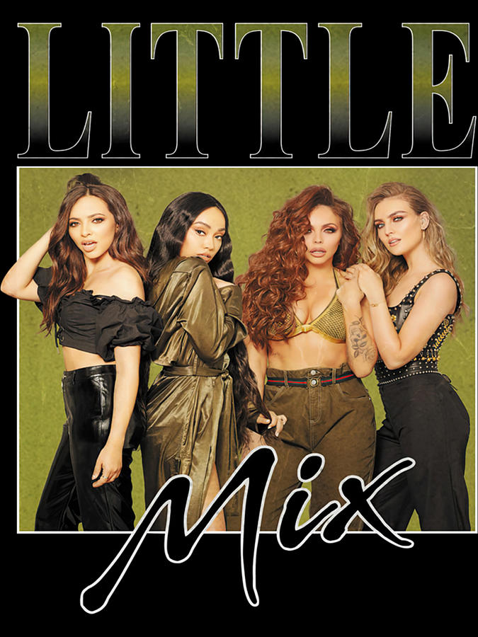 Little Mix British Girl Bands Vintage 90s Digital Art by Jerry Beveryz ...