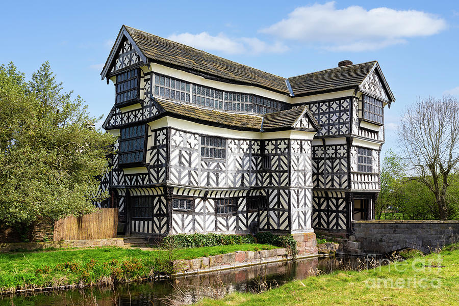 Black And White Photograph - Little Moreton Hall, Cheshire, England by Neale And Judith Clark