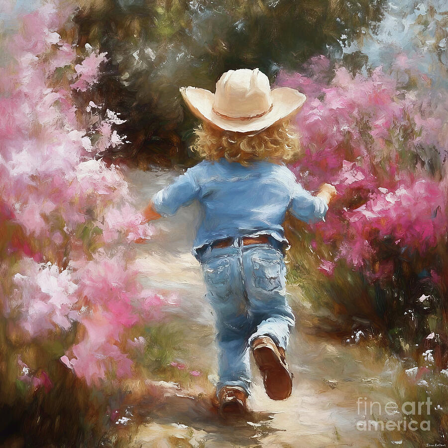 Little Nature Boy 2 Painting by Tina LeCour Little Nature Boy 2 Painting by Tina LeCour
