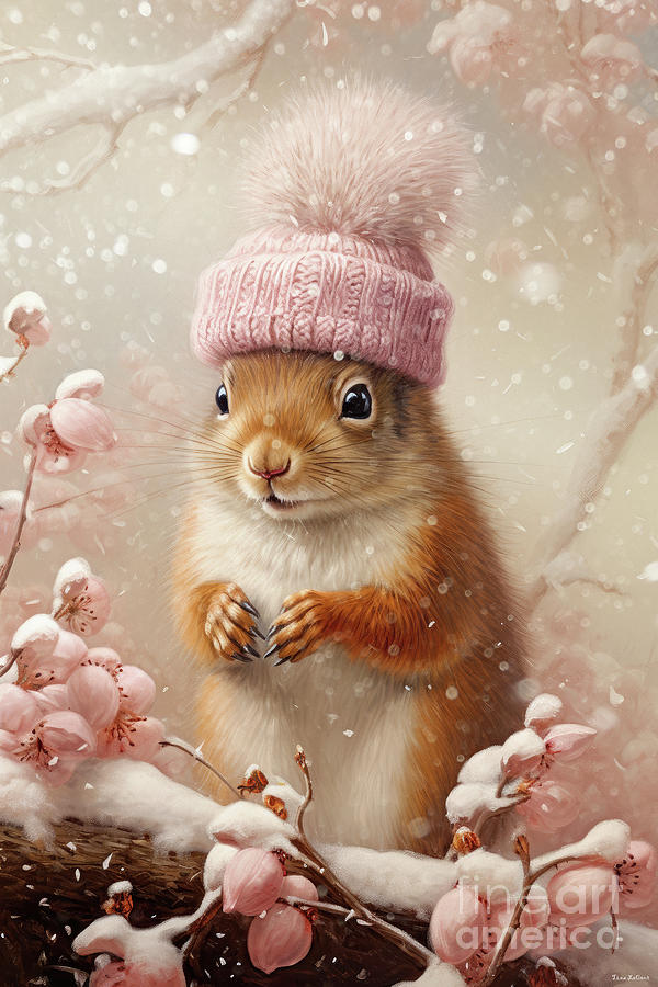 Squirrel Digital Art - Little Nibbles by Tina LeCour