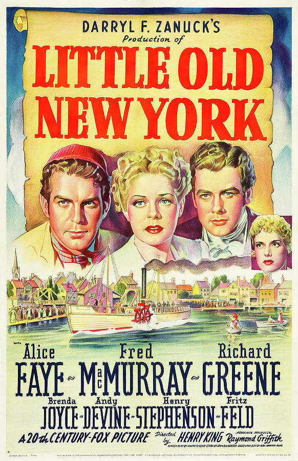 Vintage Mixed Media - Little Old New York - 1940 by Movie World Posters