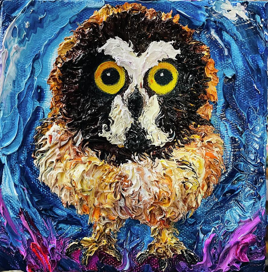 Little Owl Painting by Paris Wyatt Llanso