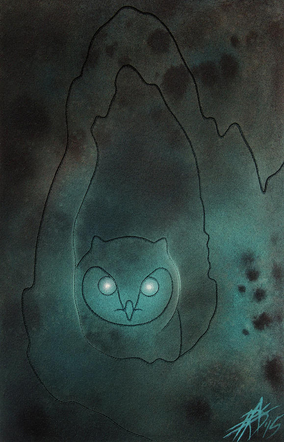 Little Owl Painting by Robin Street-Morris