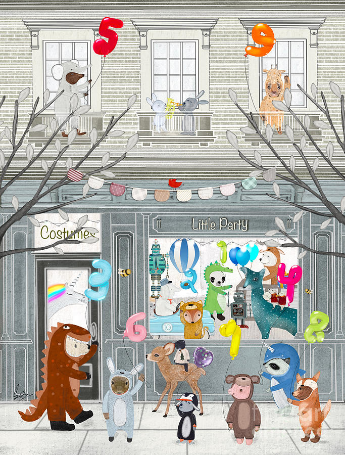 Baby Animals Painting - Little Party Co  by Bri Buckley
