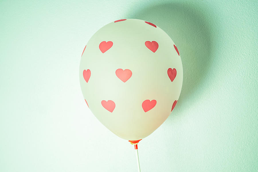 Little Pink Heart On Balloon For Romantic Background Photograph by Number1411