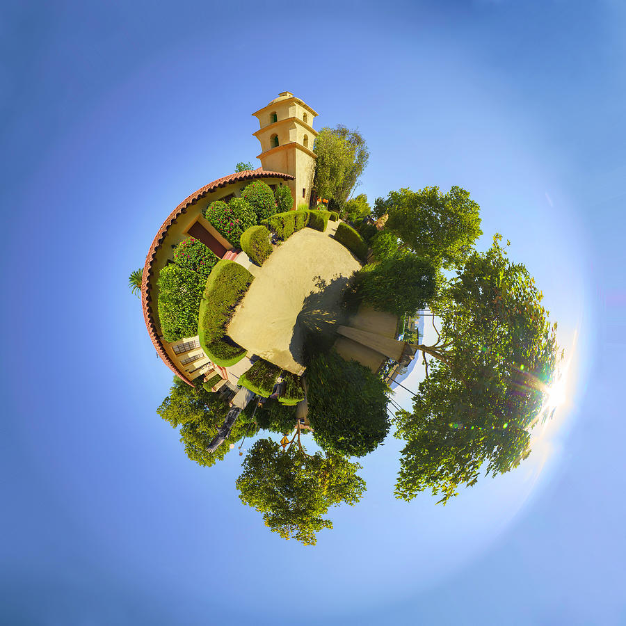 Little Planet Ojai Valley Museum Courtyard Photograph by Lindsay Thomson