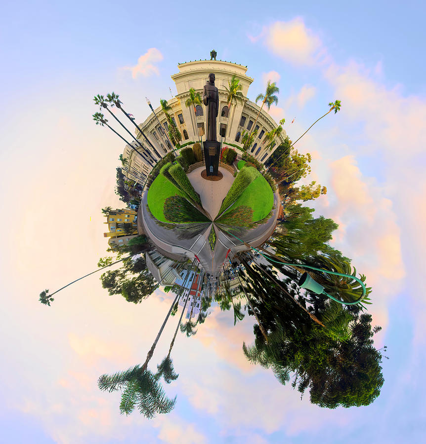 Little Planet - Ventura City Hall Photograph by Lindsay Thomson