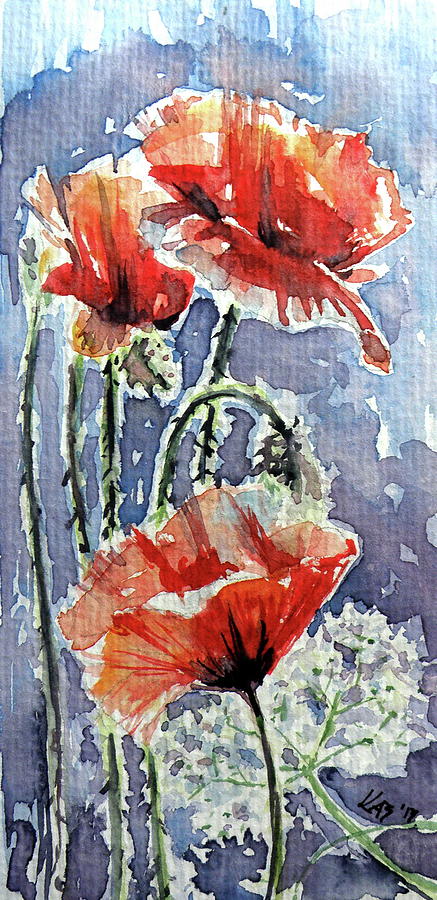 Little poppies 14 Painting by Kovacs Anna Brigitta