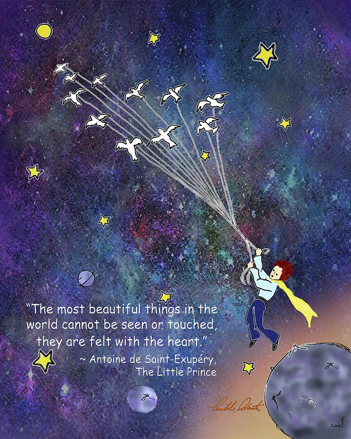 The Little Prince Flying Quote Digital Art