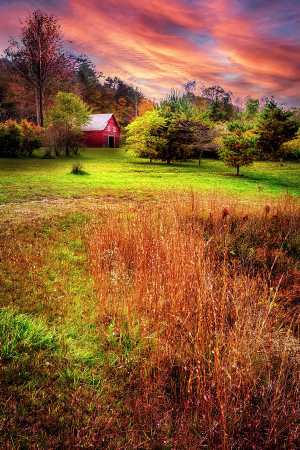 Little Red Barn in the Countryside Photograph by Debra and Dave Vanderlaan