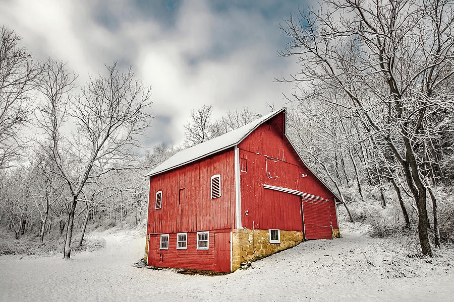 Little Red Barn Photograph by Todd Klassy