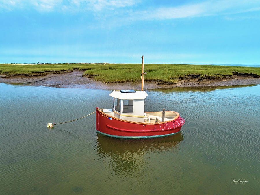 Little Red Boat Photograph by Veterans Aerial Media LLC