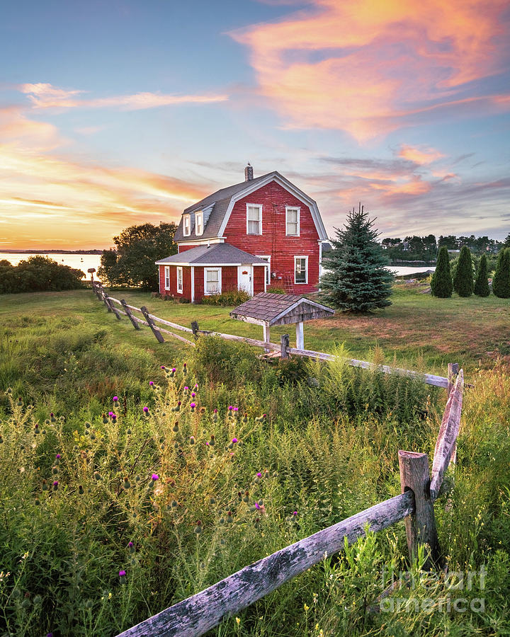 Summer Photograph - Little Red Cottage by Benjamin Williamson