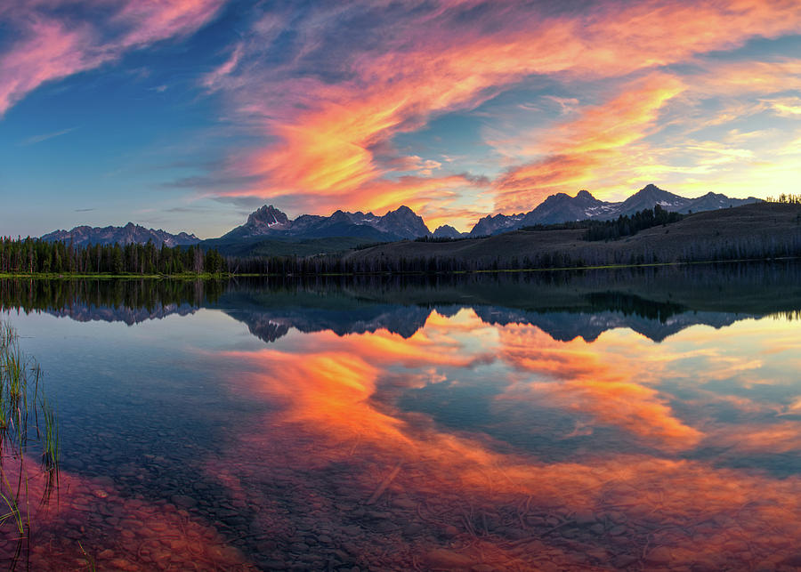 Little Red Fish Lake Sunset Photograph by Spencer Ottley - Fine Art America