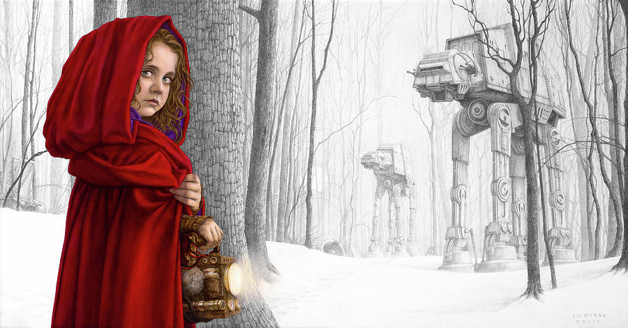 Star Wars Painting - Little Red Riding Hood 2.0 by Jose Luis Munoz Luque