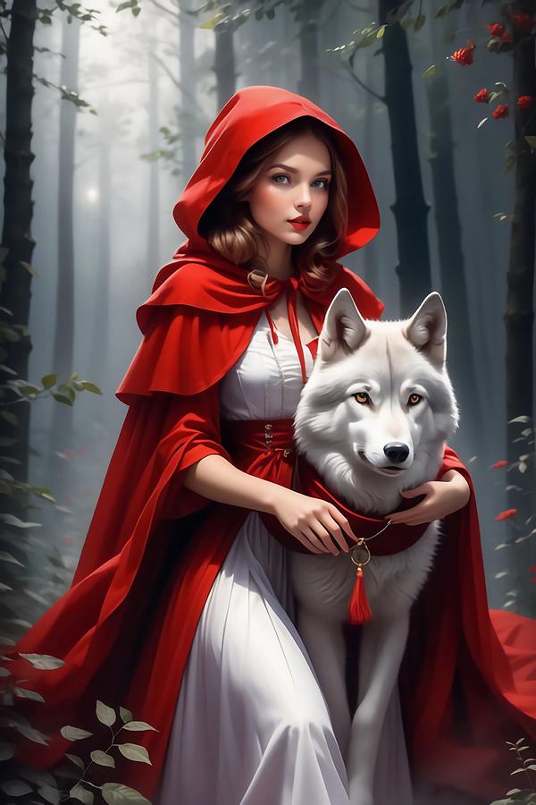 LITTLE RED RIDING HOOD ai Digital Art by Dreamz - - Fine Art America