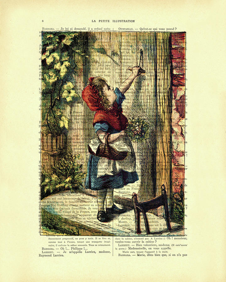 Little Red Riding Hood  Mixed Media by Madame Memento