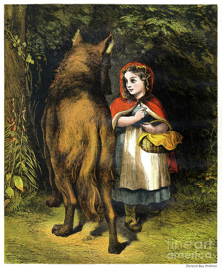 Little Red Ridinghood And The Wolf In The Forest, Mcloughlin Bro 