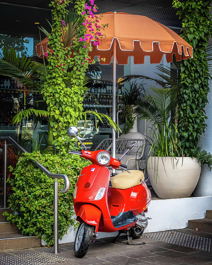 Little Red Vespa Photograph by Rick Nelson