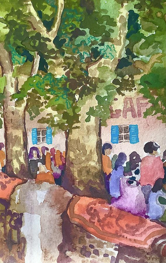 Little Restaurant in Provence Mixed Media by James Huntley