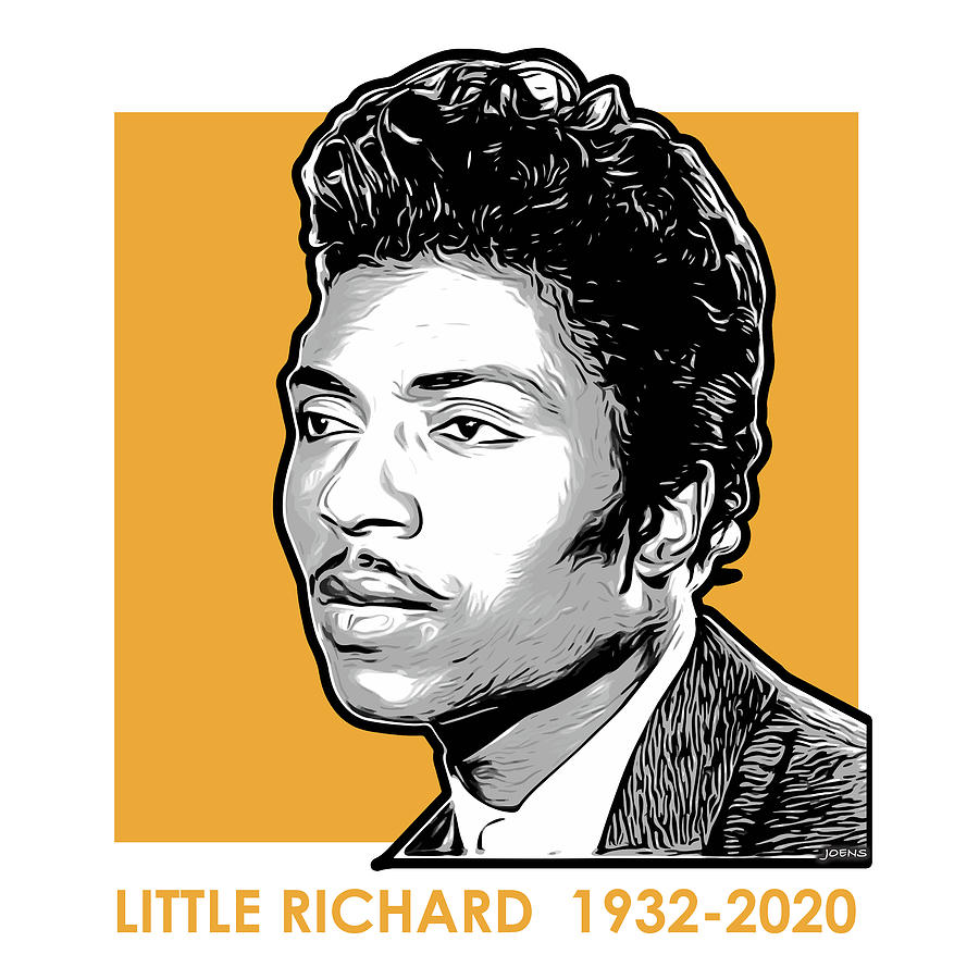 Little Richard Drawing - Little Richard Tribute by Greg Joens