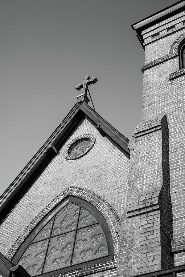 Little Rock Arkansas Trinity Episcopal Cathedral In Black And White Photograph by Gregory Ballos