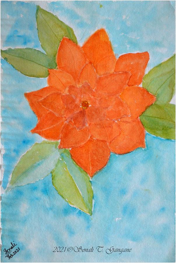 Little Rose from my garden Painting by Sonali Gangane