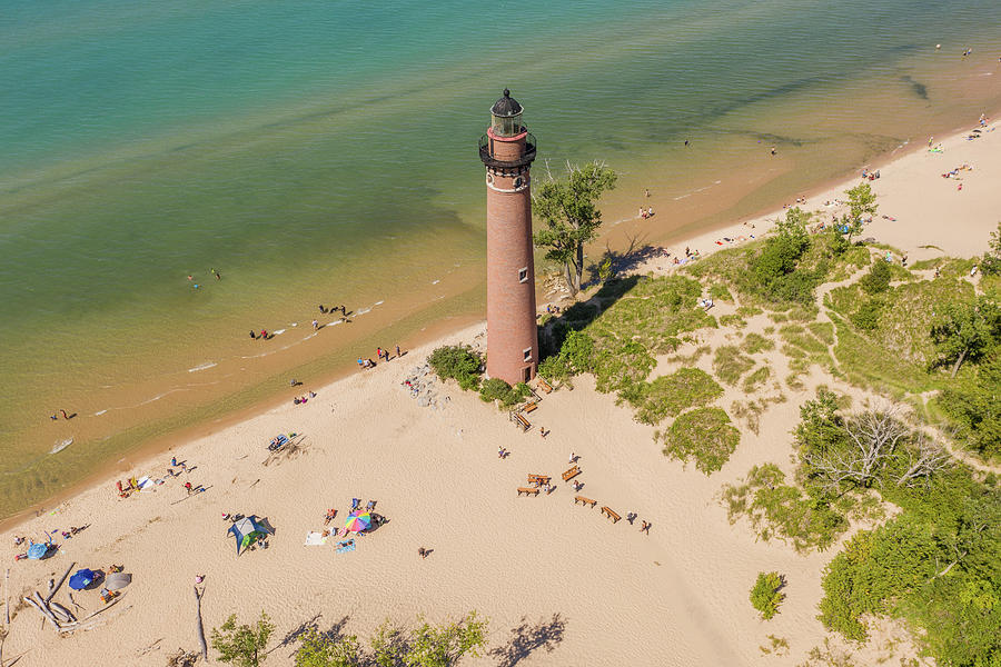 Little Sable Lighthouse from above  Photograph by John McGraw