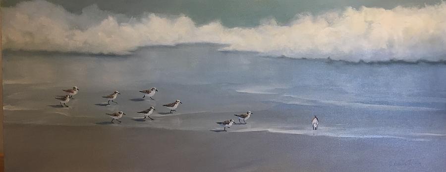 Little Sandpipers Painting by Judy Rixom