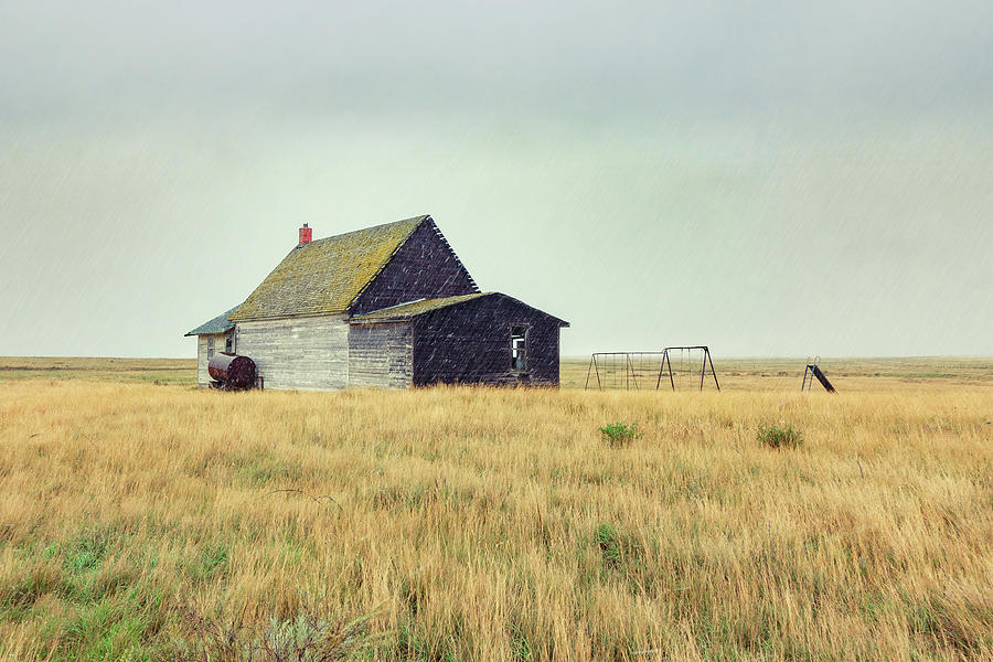 Little Schoolhouse on the Prairie Photograph by Todd Klassy